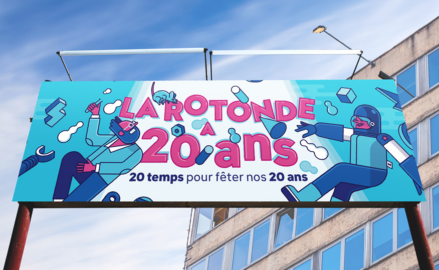 illustration frise La Rotonde Saint-Etienne 20 ans