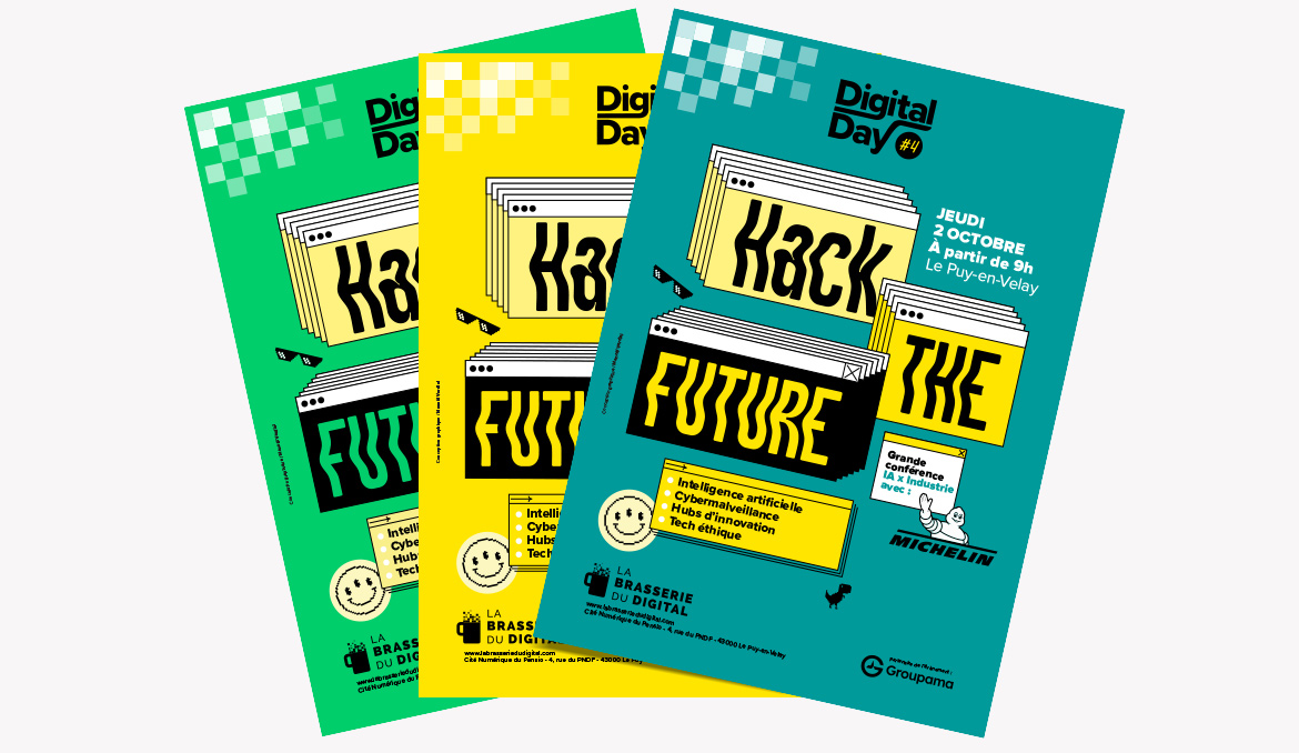 Conception graphique pour une conférence au Puy sur le digital et le numérique